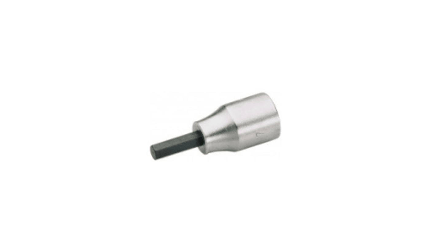 SAM 3/8 in Drive Bit Socket, Hex Bit, 6mm