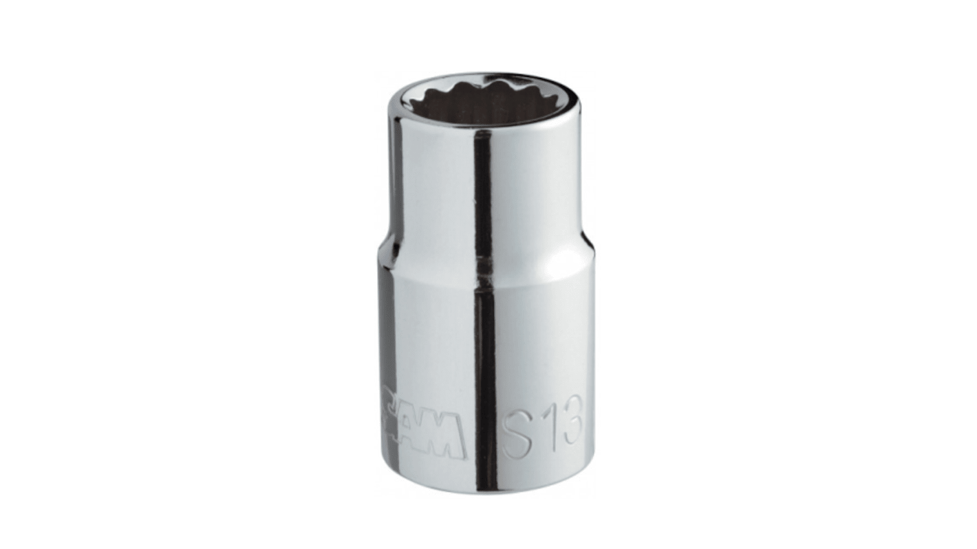 SAM 1/2 in Drive 20mm Standard Socket, 12 point, 38 mm Overall Length