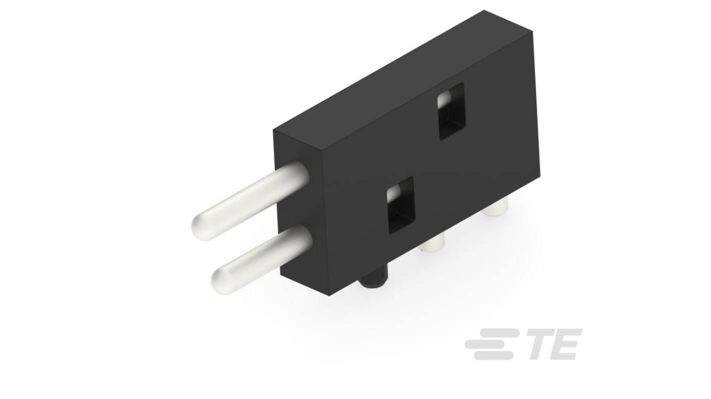 Conector de alimentación Backplane TE Connectivity, Serie ICCON, paso 6mm, 2 vías, 1 filas, Ángulo de 90° , PIN, PCB,