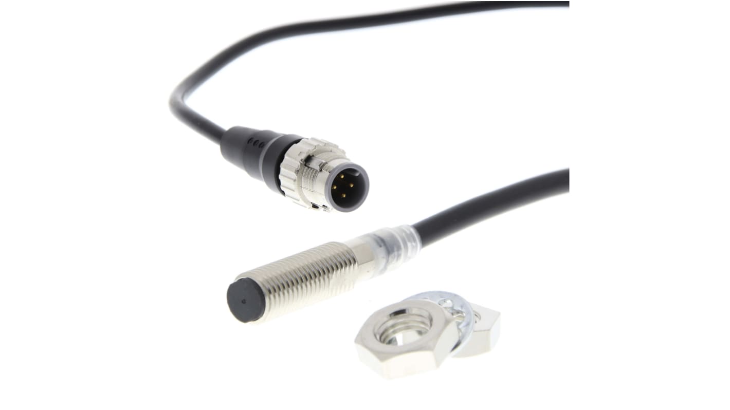 Omron Inductive Barrel-Style Proximity Sensor, M8 x 1, 9 mm Detection, NPN, PNP Output