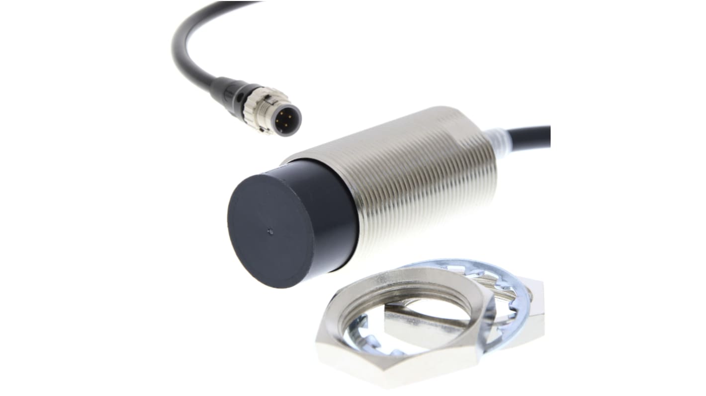 Omron Inductive Barrel-Style Proximity Sensor, M30 x 1.5, 9 mm Detection, NPN, PNP Output