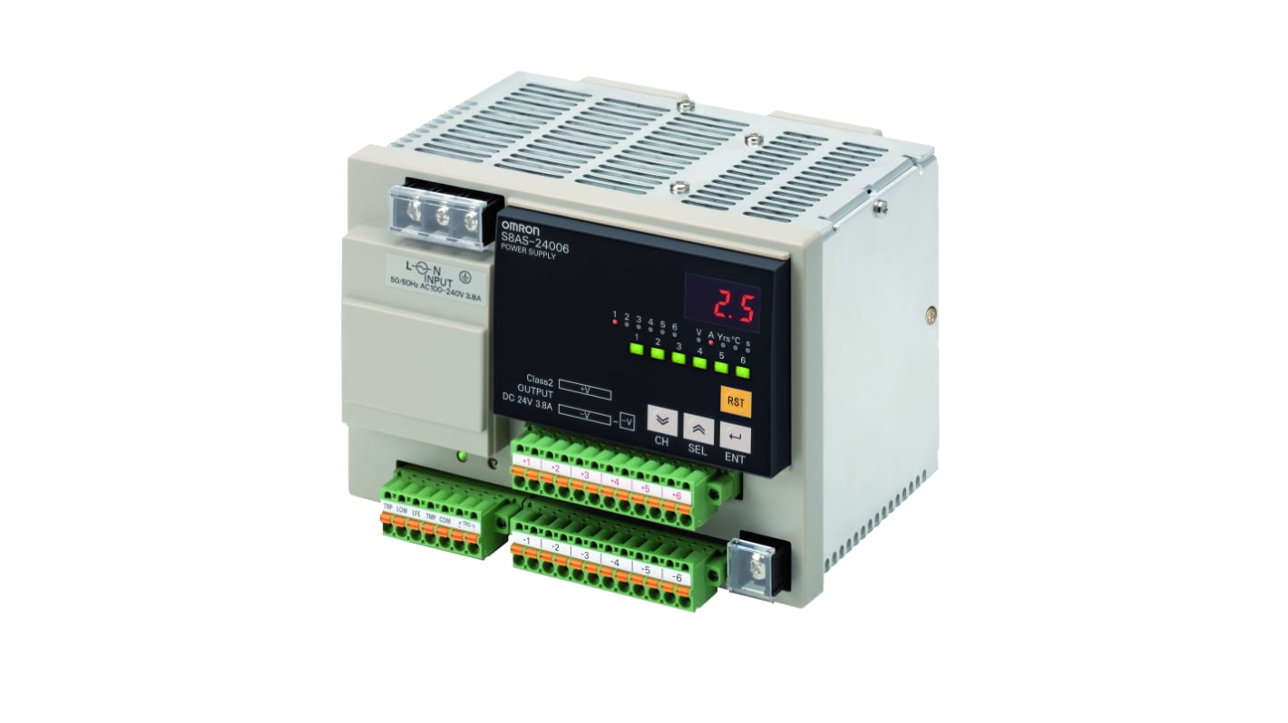 Omron S8AS Getaktet Netzteil 240W, 100V ac, 24V dc / 10A