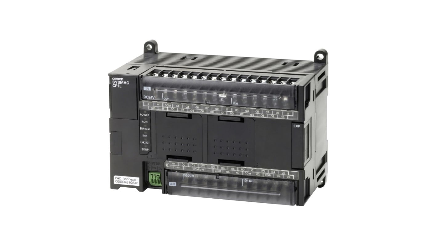 Omron CP1L Series PLC CPU for Use with CP1E Series, Transistor Output, 24-Input, Pulse Input