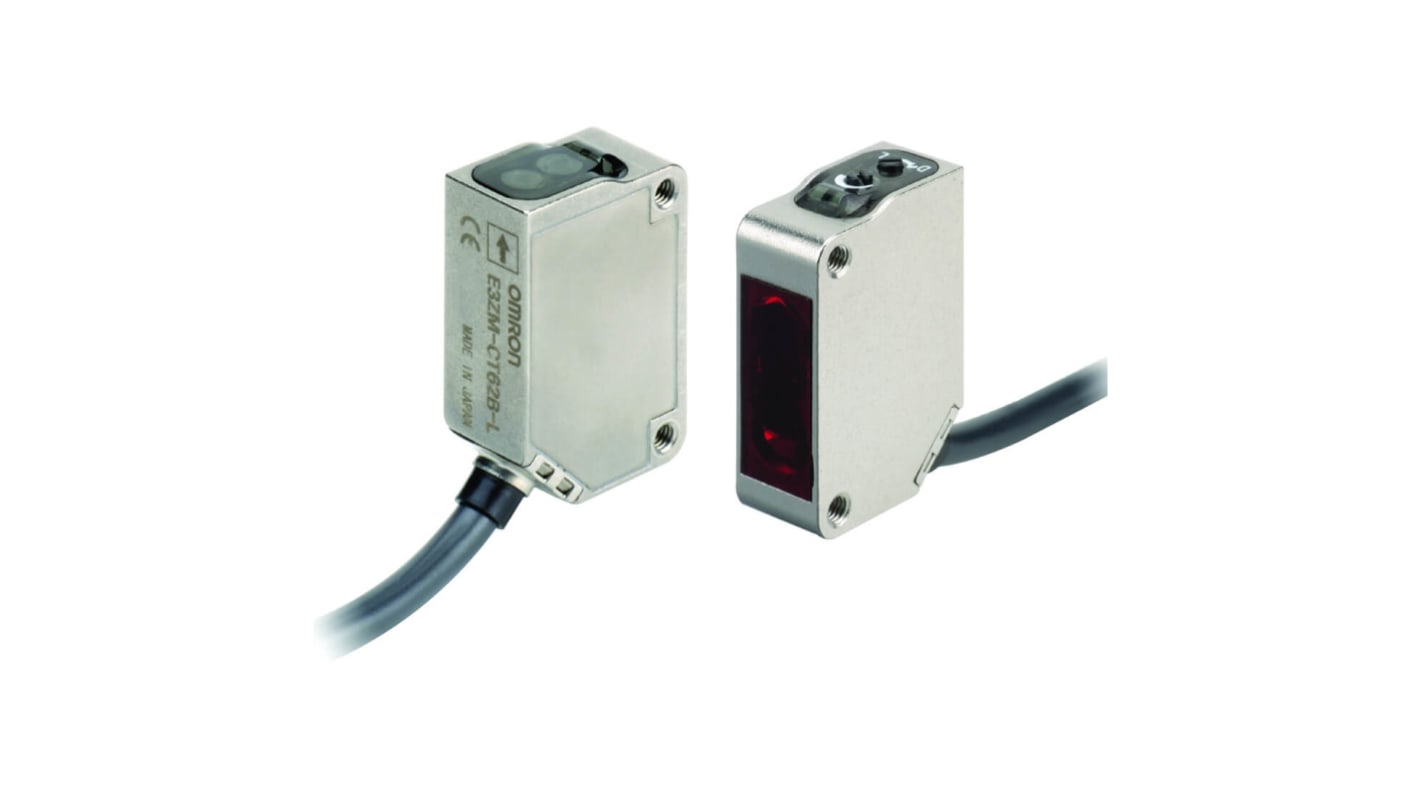 Omron Through Beam Photoelectric Sensor, Rectangular Sensor, 15000 mm Detection Range