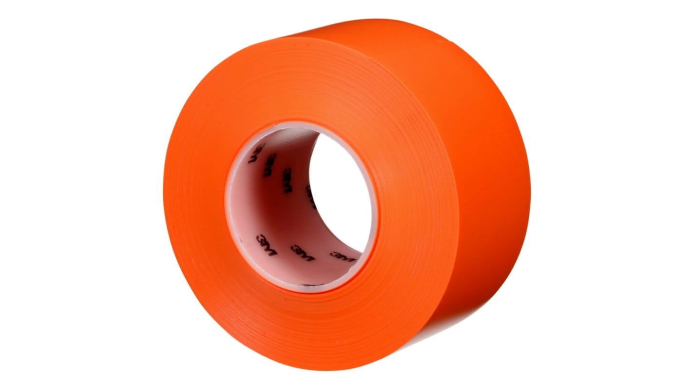 3M 971 Vinyl Bodenmakierung Orange Typ Bodenmarkierungsband, Stärke 0.43mm, 76.2mm x 32.9m