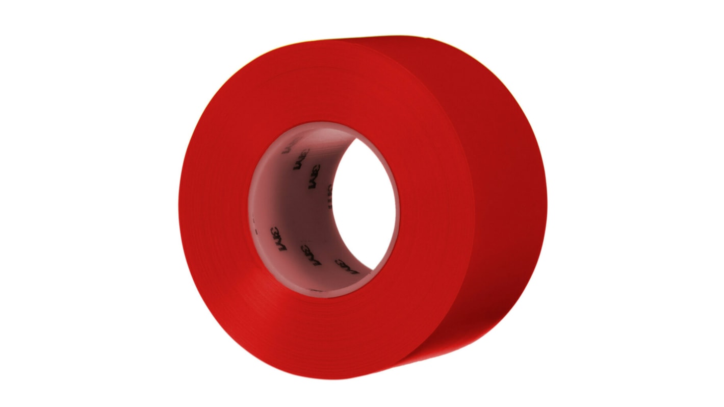 3M 971 Vinyl Bodenmakierung Rot Typ Bodenmarkierungsband, Stärke 0.43mm, 76.2mm x 32.9m