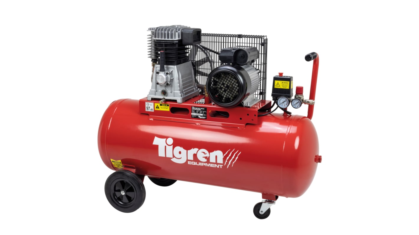 Compresor de aire SIP 04396 de 3HP, capacidad 100L, presión máx. 150psi