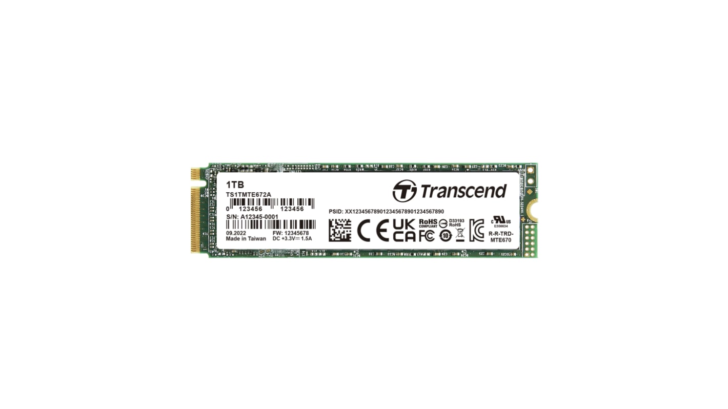 TS1TMTE672A Transcend MTE672A M.2 2280 1 TB Internal SSD Hard Drive RS