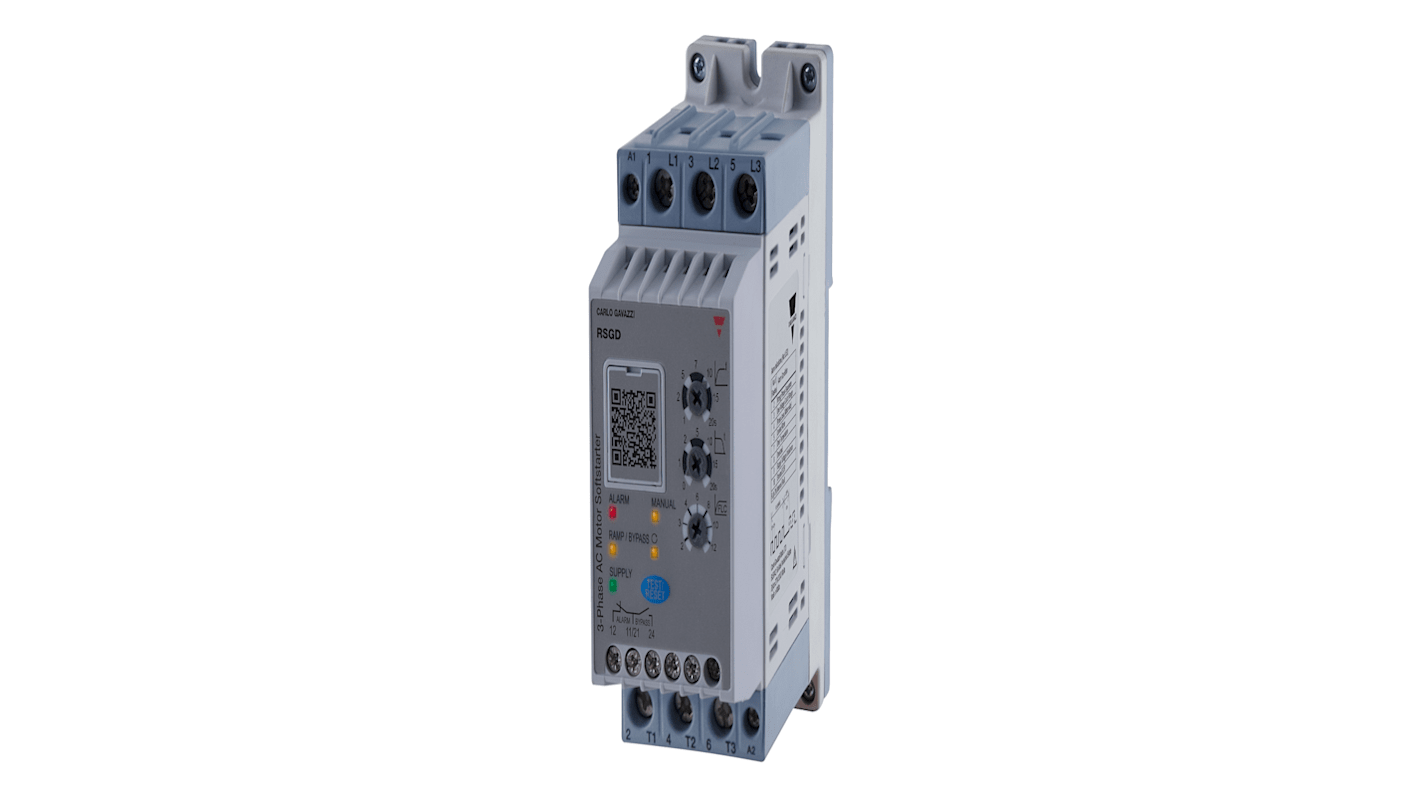 Avviatore soft-start Carlo Gavazzi, 3 fasi, 12 Amp, 400 V, IP20