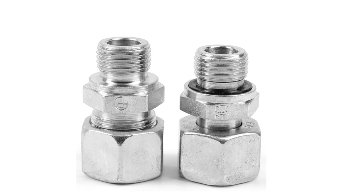 Parker Hydraulic Male Stud G 3/8 Male to M8, GE08LR3/8EDOMDCF