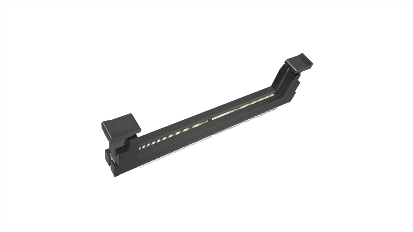 Amphenol Communications Solutions 0.5mm Pitch 262 Way, Straight, Vertical SMT Mount DDR5 DIMM Socket ,250 V ac ,500mA