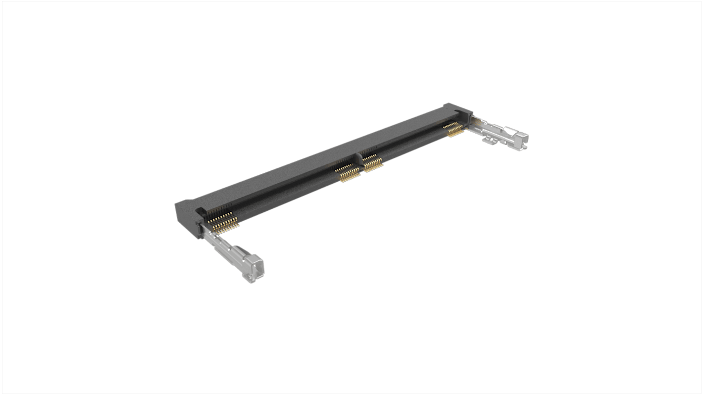 Amphenol Communications Solutions 0.5mm Pitch 262 Way, Right Angle SMT Mount DDR5 DIMM Socket ,250 V ac ,500mA