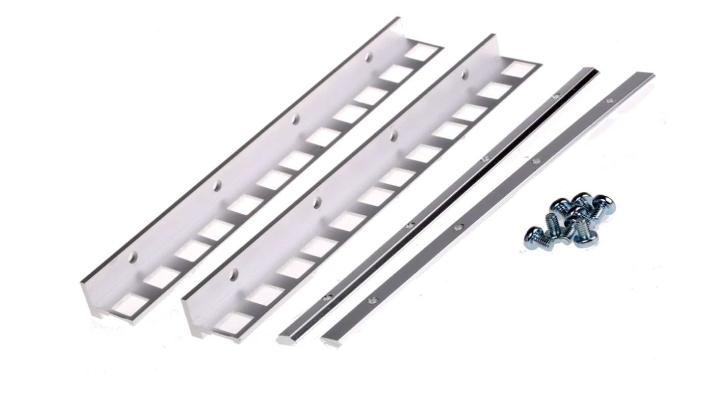 Ángulo de montaje Rittal de Aluminio Extruido, para usar con 4 U RiCase de 19 pulgadas. x 178mm, 2 unidades