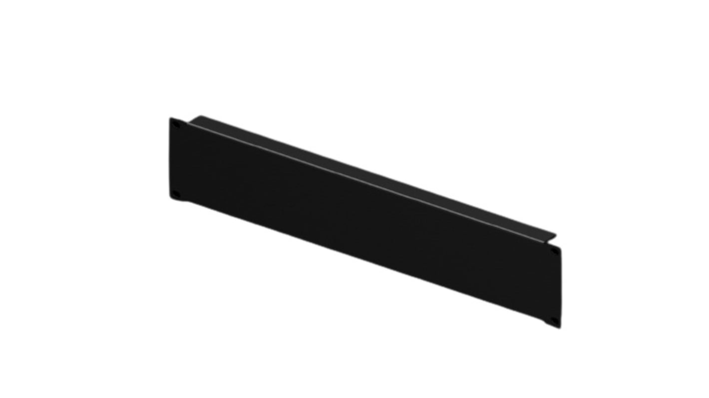 Rittal Stahl Blindplatte 2U, 88 x 482.6mm, Schwarz