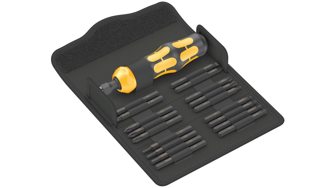 05018110001 Wera 19 piece Allen Hexagon Impact Screwdriver & Bit Set RS