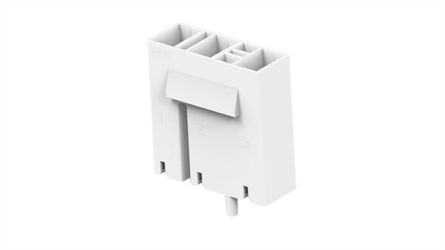 TE Connectivity 250 HSG F-SPRING Crimpkontaktgehäuse, Buchse, Natur, 3-polig