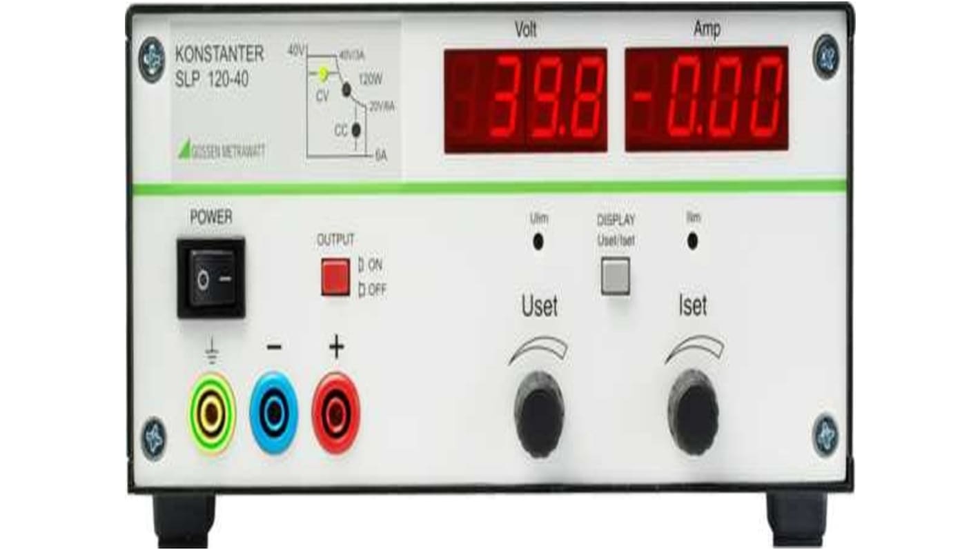 Laboratóriumi tápegység 1 kimenet, 0 → 40V, 0 → 6A, 120W