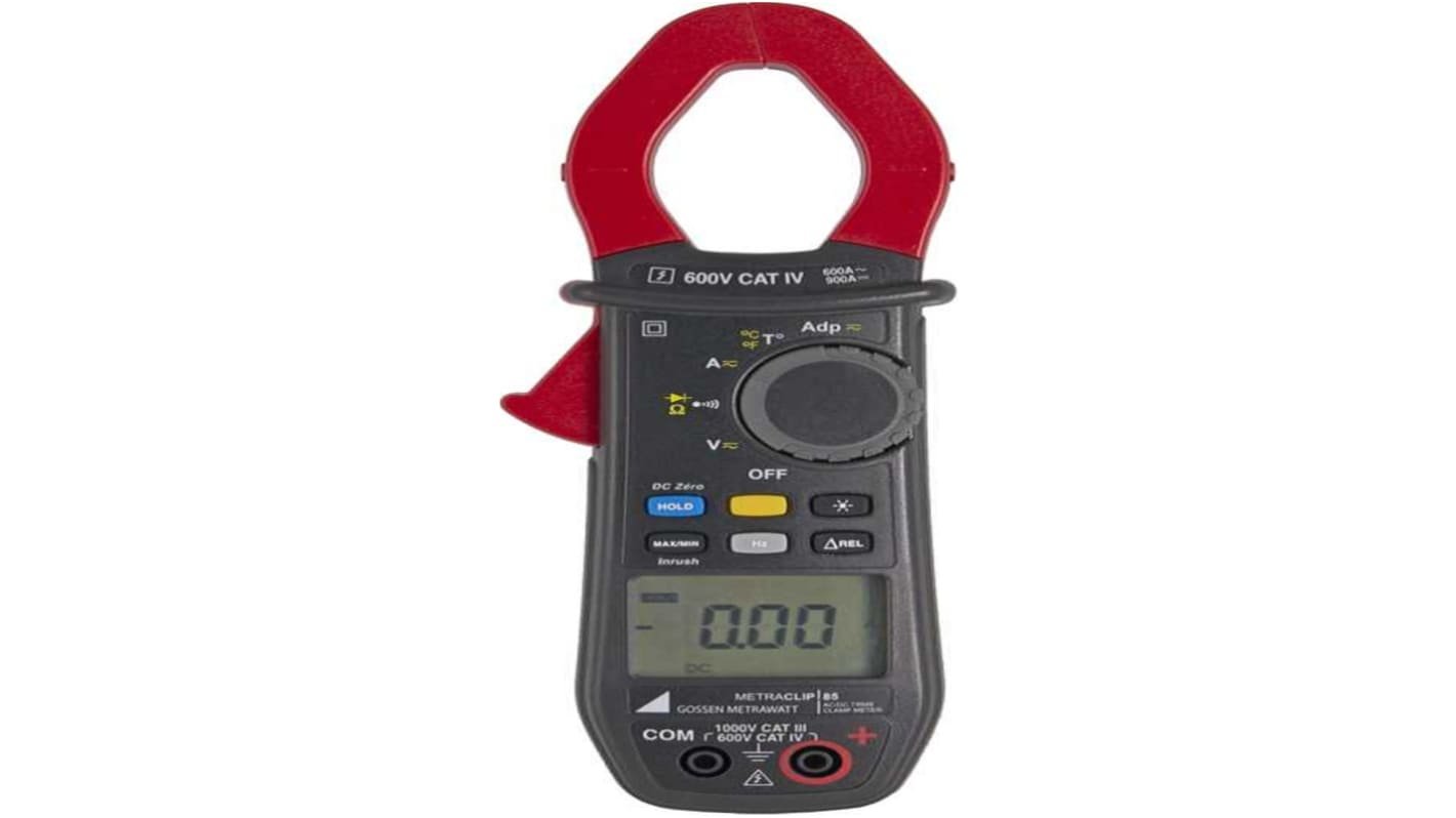 Gossen Metrawatt METRACLIP 85 Clamp Meters, 900A dc, Max Current 600A ac