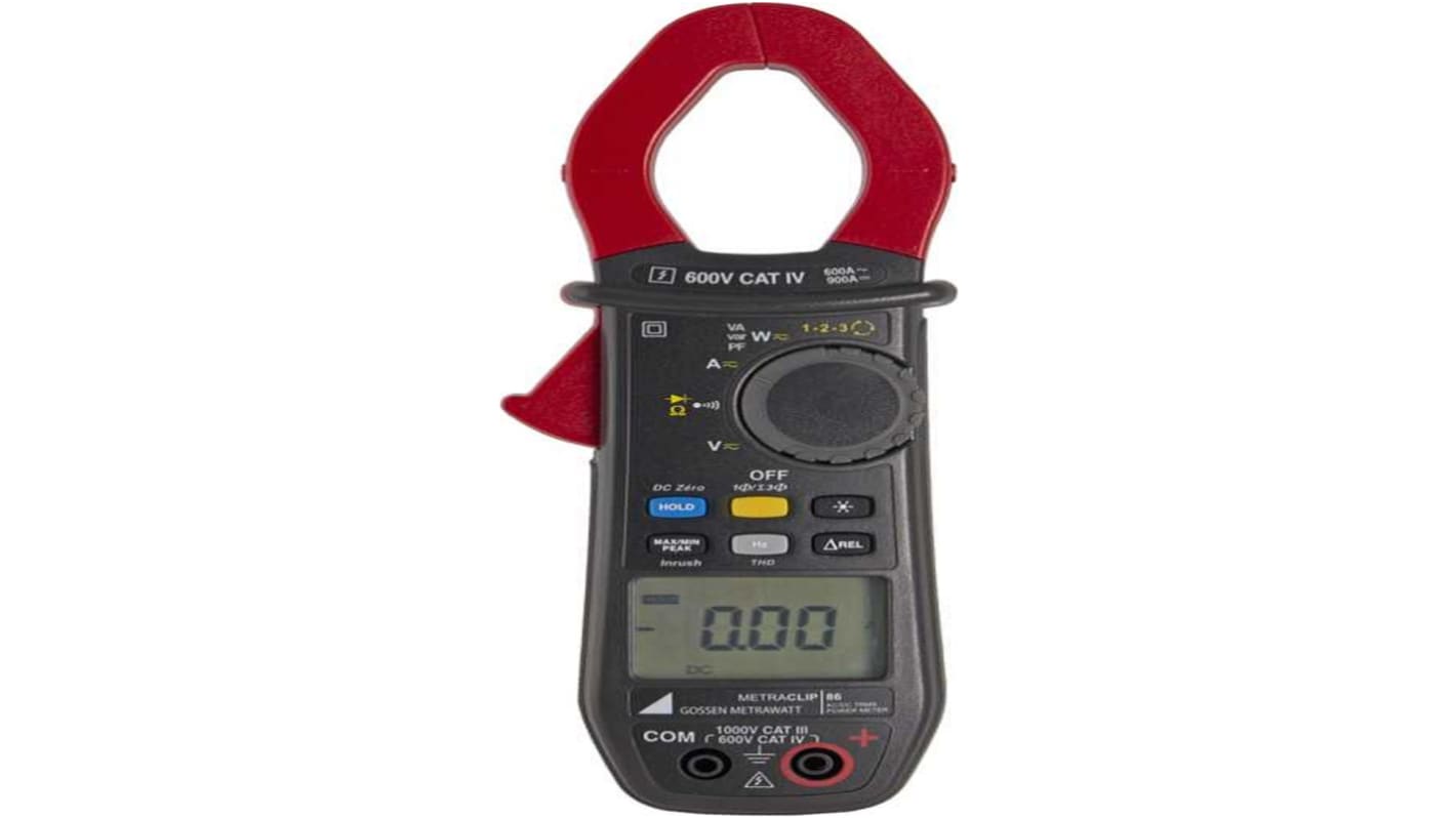 Gossen Metrawatt METRACLIP 86 Clamp Meters, 900A dc, Max Current 600A ac