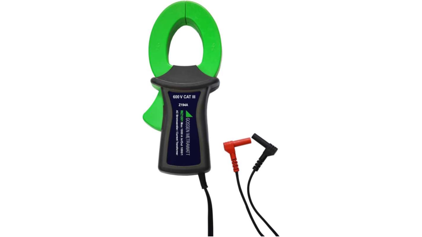 Z194A Gossen Metrawatt Current Clamp, AC Adapter, 1000A ac AC Max RS