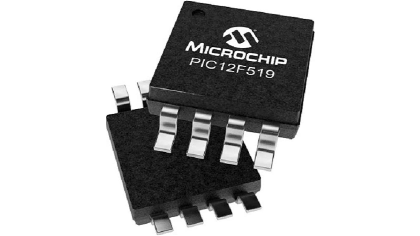 Microchip PIC12F519T-I/SN 8 bit MCU Microcontroller MCU, PIC12, 8-Pin SOIC