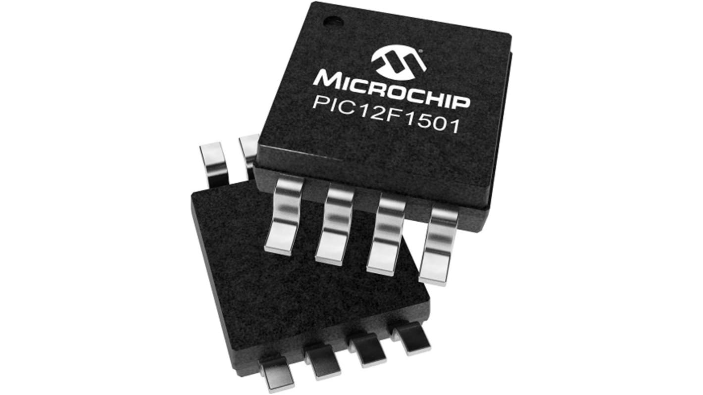 Microchip PIC12LF1501T-I/MS 8 bit MCU Microcontroller MCU, PIC12, 8-Pin MSOP