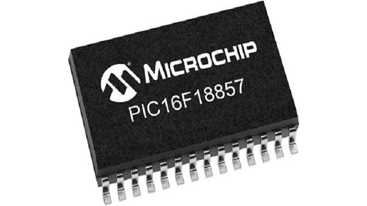 Microcontrolador MCU Microchip PIC16F18857T-I/SS, núcleo MCU de 8 bits, TQFP de 24 pines