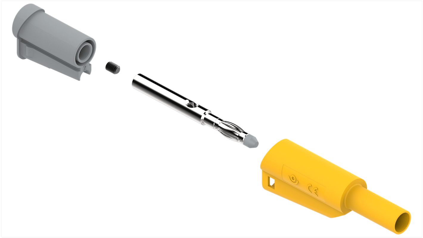 Fiche banane femelle Electro PJP Jaune Mâle 36A 300 → 1000V