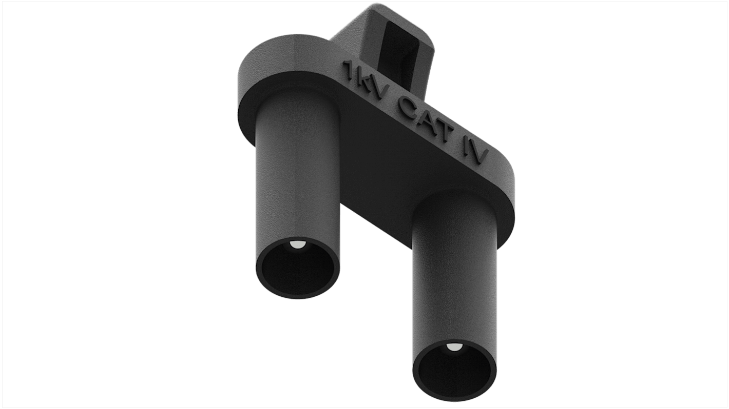 Conector banana Macho, 36A, 1kV, Negro