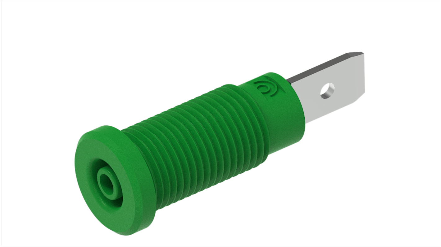 Electro PJP Green Female Banana Socket, Plug In Termination, 10A, 600V