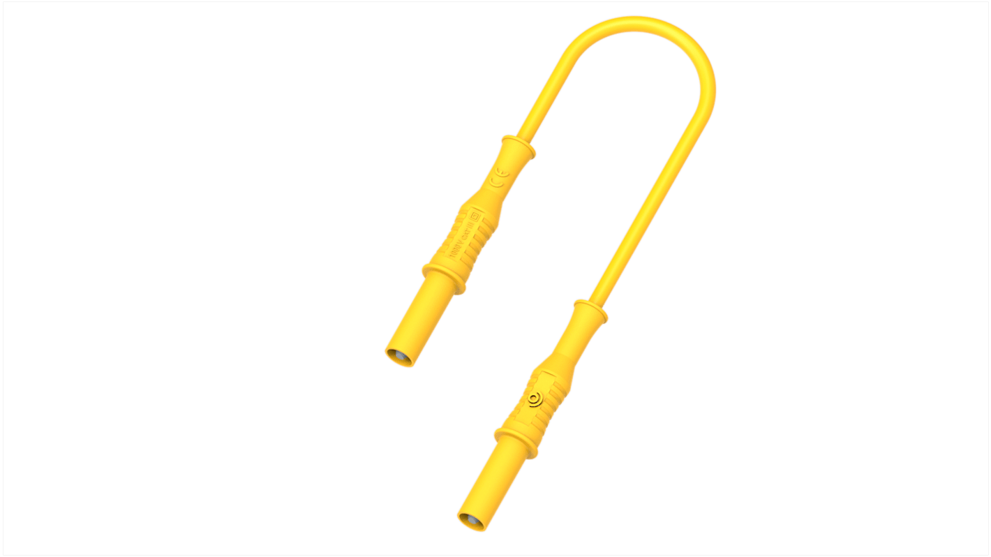 Electro PJP Yellow Male Banana Plug, 36A, 1000 → 1500V