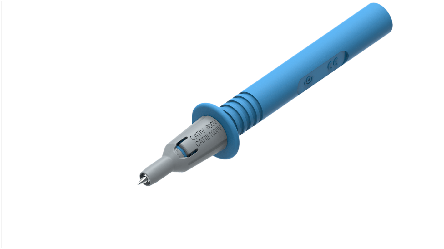 Sonde de test Electro PJP, Etroit, pointe de 4mm, 1kV, 36A, Bleu