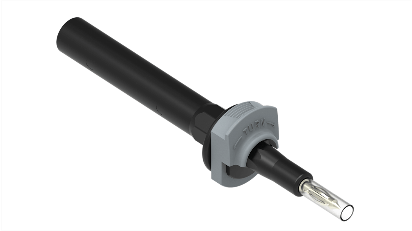 Sonda de prueba, 20A, 1kV, punta 4mm, Negro