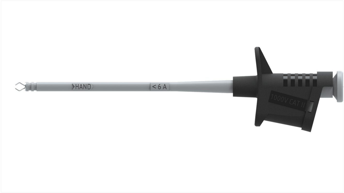 Electro PJP 4mm Abgreifklemme Schwarz, Stahl Spitze Steel, 1kV / 6A