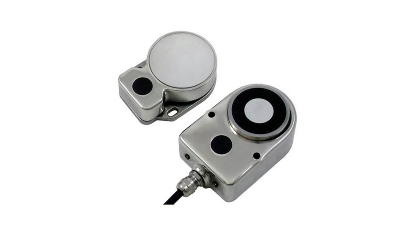 Omron D40ML Series Magnetic, RFID Non-Contact Safety Switch, Stainless Steel Housing, 2NC, M12