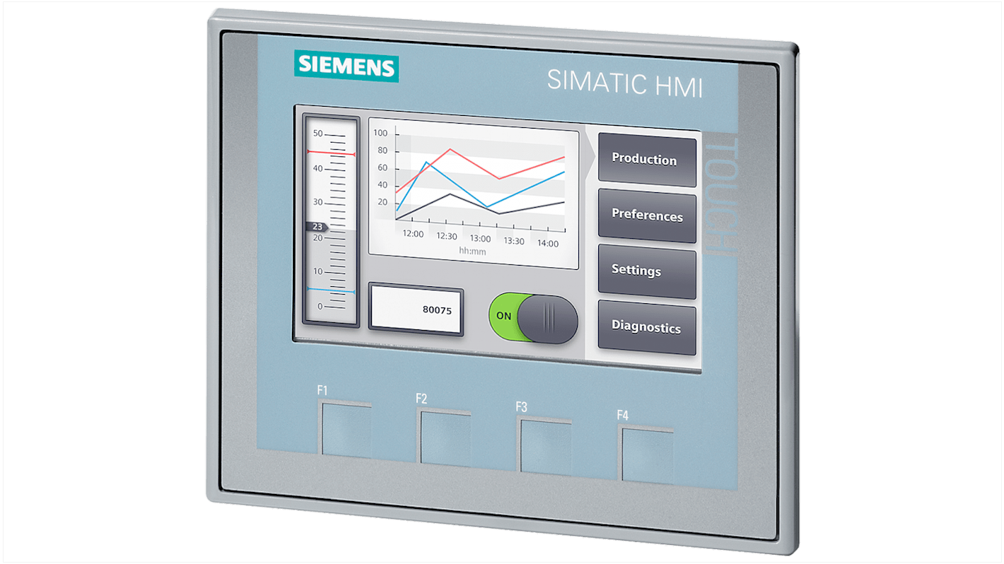 Siemens 6AG11232DB032AX0, SIPLUS, HMI-Panel, KTP400 Basic, 4,3 Zoll, LCD-TFT, 480 x 272pixels