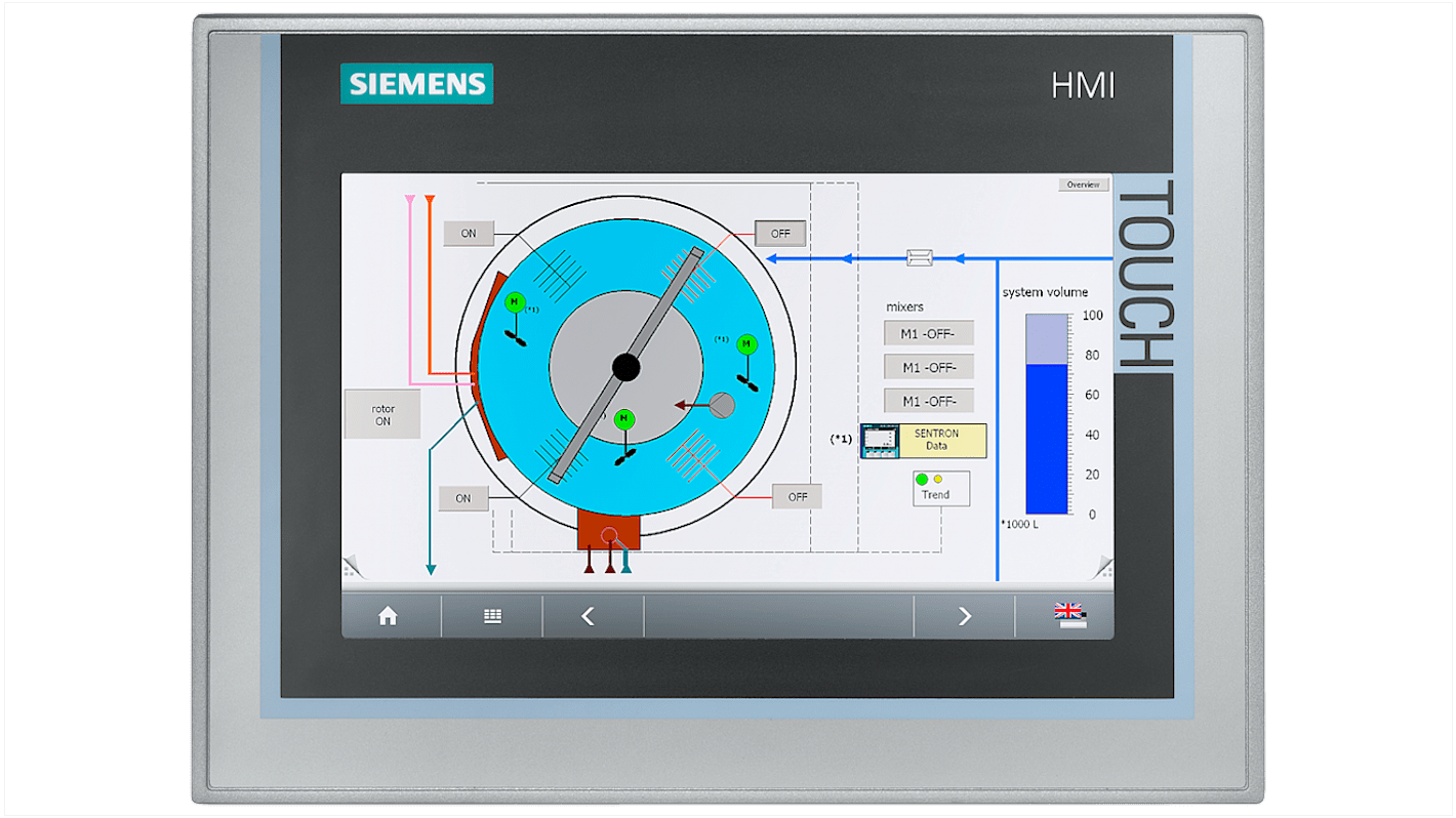 Pannello HMI Siemens, TP700 Comfort, 7 poll., serie SIPLUS, display TFT