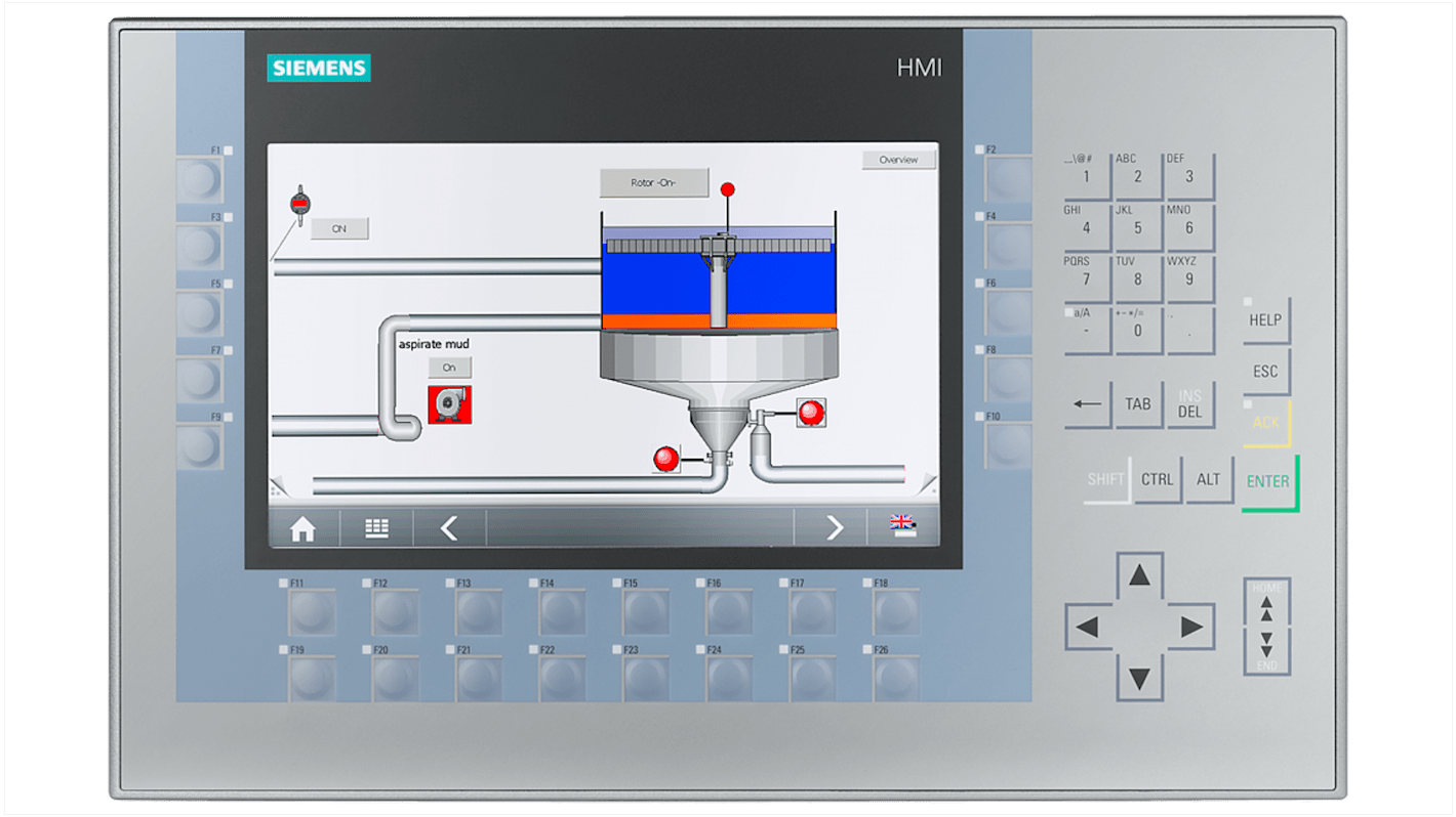 Siemens SIPLUS Series KP900 Comfort HMI Panel - 9 in, TFT Display, 800 x 480pixels