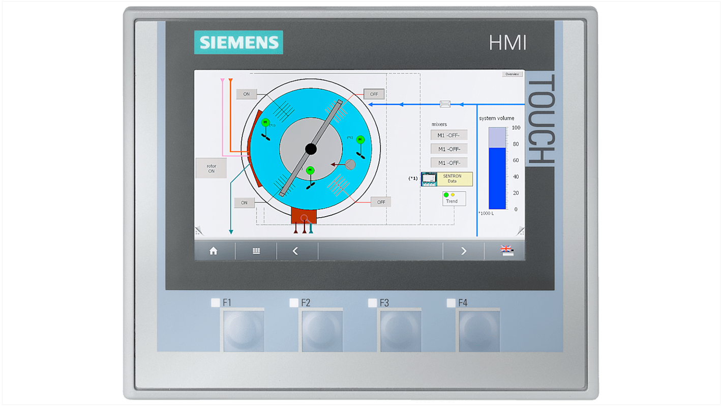 Pannello HMI Siemens, KTP400 Comfort, 4,3 poll., serie SIPLUS, display TFT