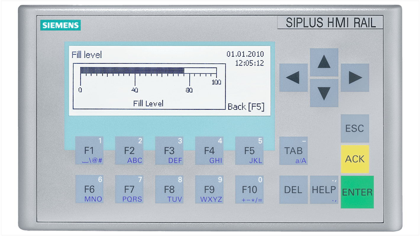 Siemens SIPLUS Series KP300 Basic HMI Panel - 87 x 31 mm, FSTN LCD Display, 240 x 80pixels