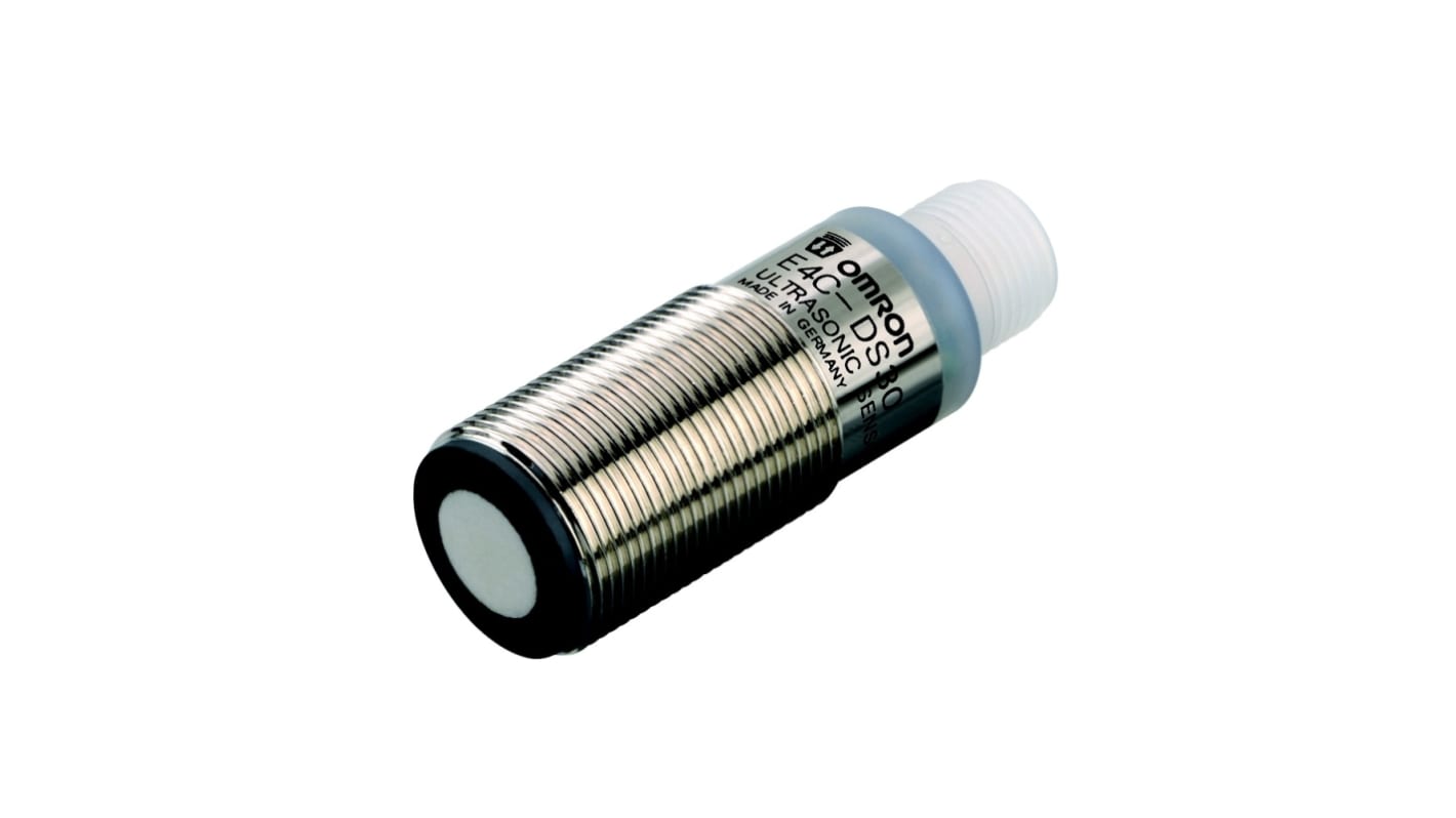 Omron Ultrasonic Barrel-Style Ultrasonic Sensor, M18 x 1, 50 → 300 mm Detection, Analogue Output