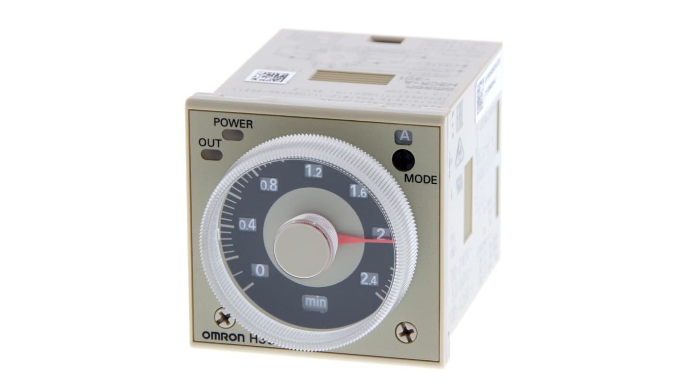 Omron Plug In Timer Relay, 100-240/100-125V ac/dc, 11-Contact, 0.1 → 2160000s, DPDT