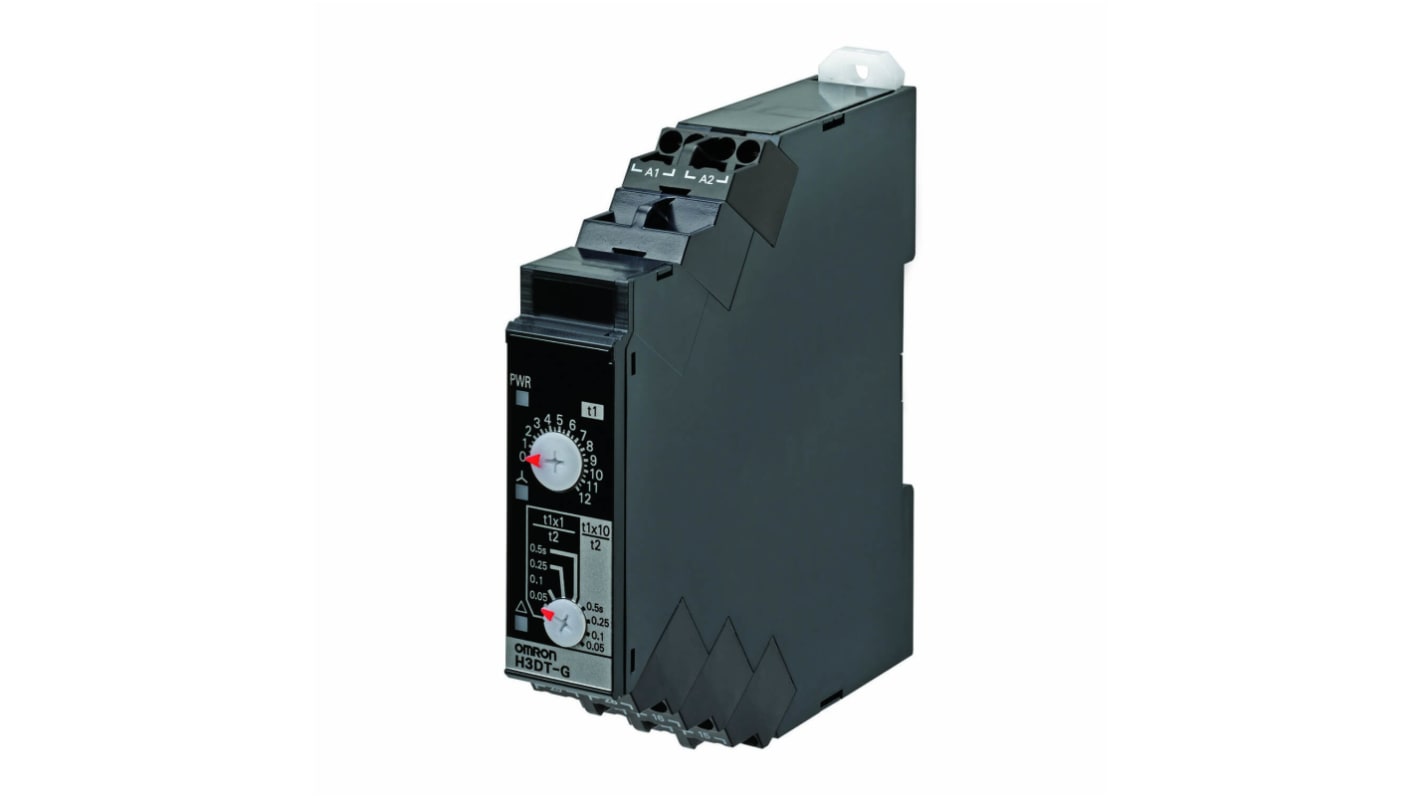 Omron DIN Rail Mount Timer Relay, 24-240V ac/dc, 4-Contact, 1 → 120s, 1-Function, SPDT