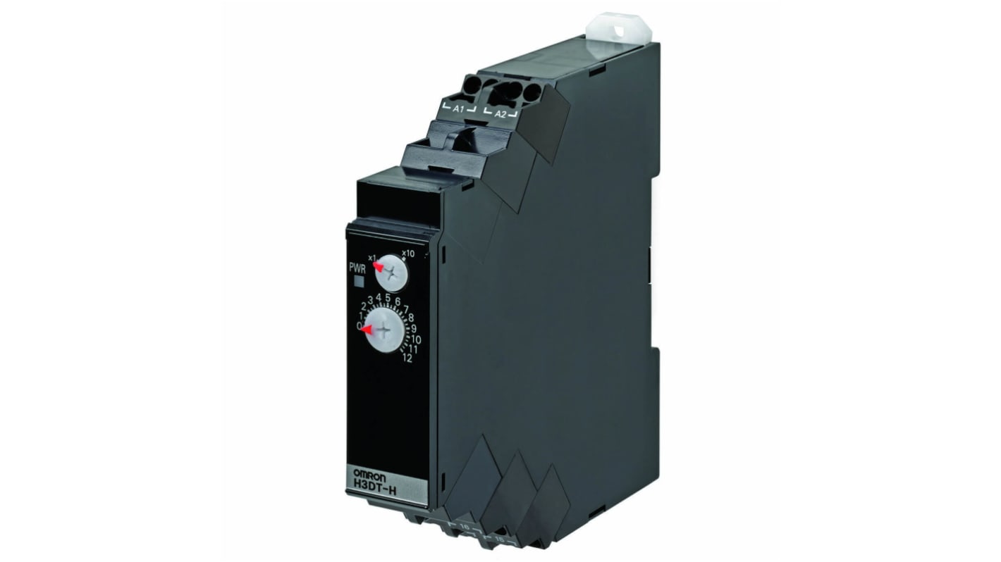 H3DTHBL AC/DC2448 Omron DIN Rail Mount Timer Relay, 2448V ac/dc, 2