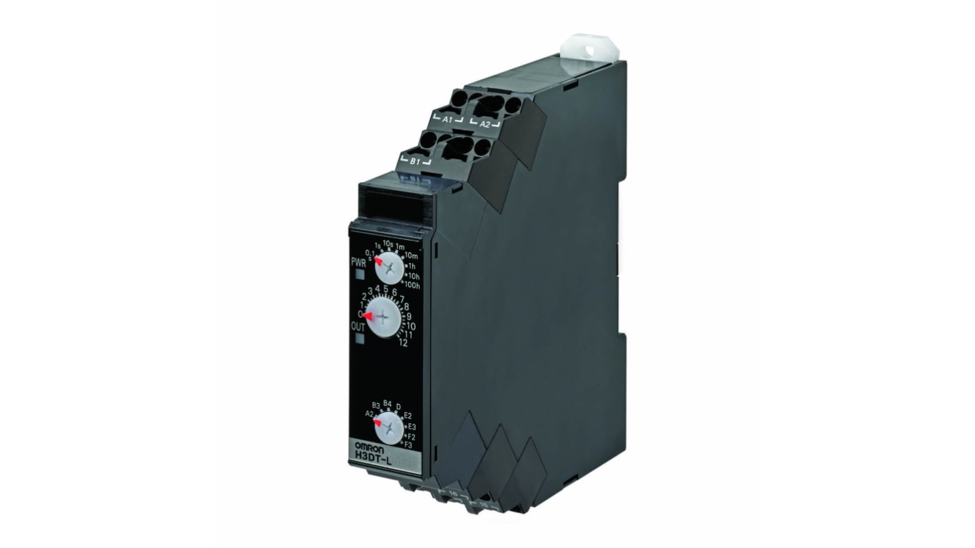 Omron Zeitrelais, DIN-Schienen, 0.1 → 4320000s, 24-240V ac/dc, 2 Kont. Multifunktion, 1-poliger Wechsler