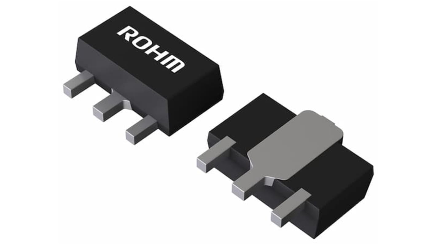 ROHM 2SCR512P5T100 NPN Transistor, 2 A, 30 V, 3-Pin SOT-89