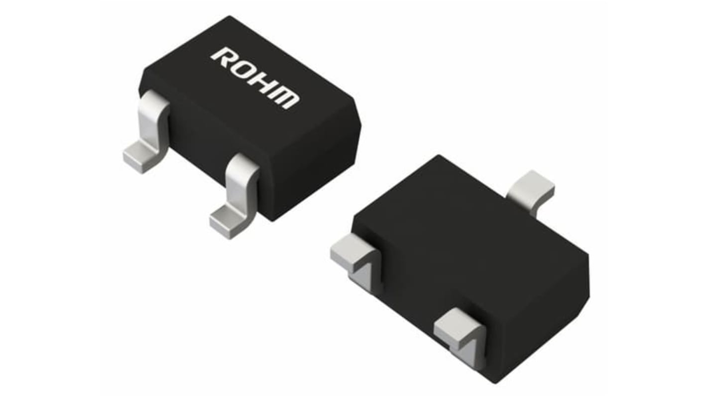Transistor Digitale PNP ROHM, 3 Pin, SOT-323, 100 mA, -50 V, Montaggio superficiale