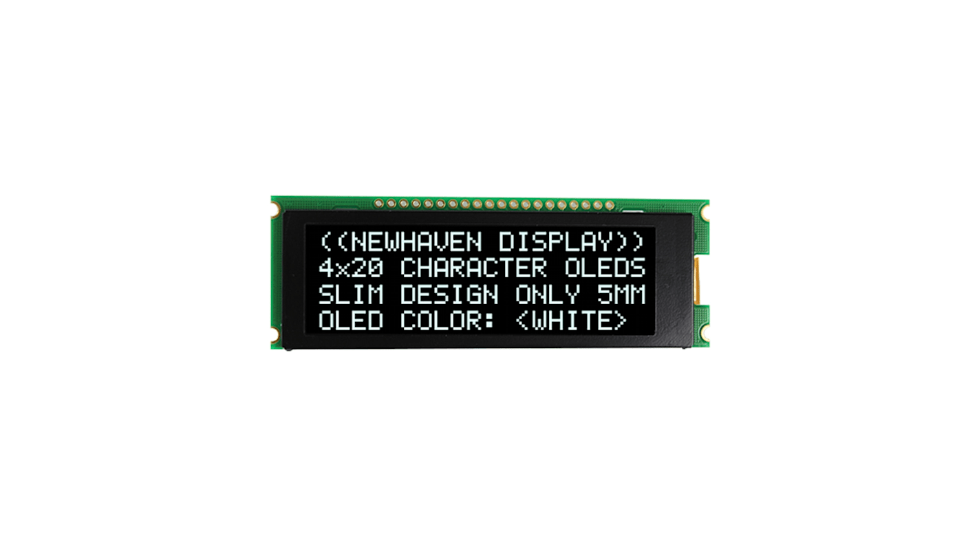 NEWHAVEN DISPLAY INTERNATIONAL OLED-Display, 77.0 x 25.2mm Weiß, I2C, Parallel, SPI Interface