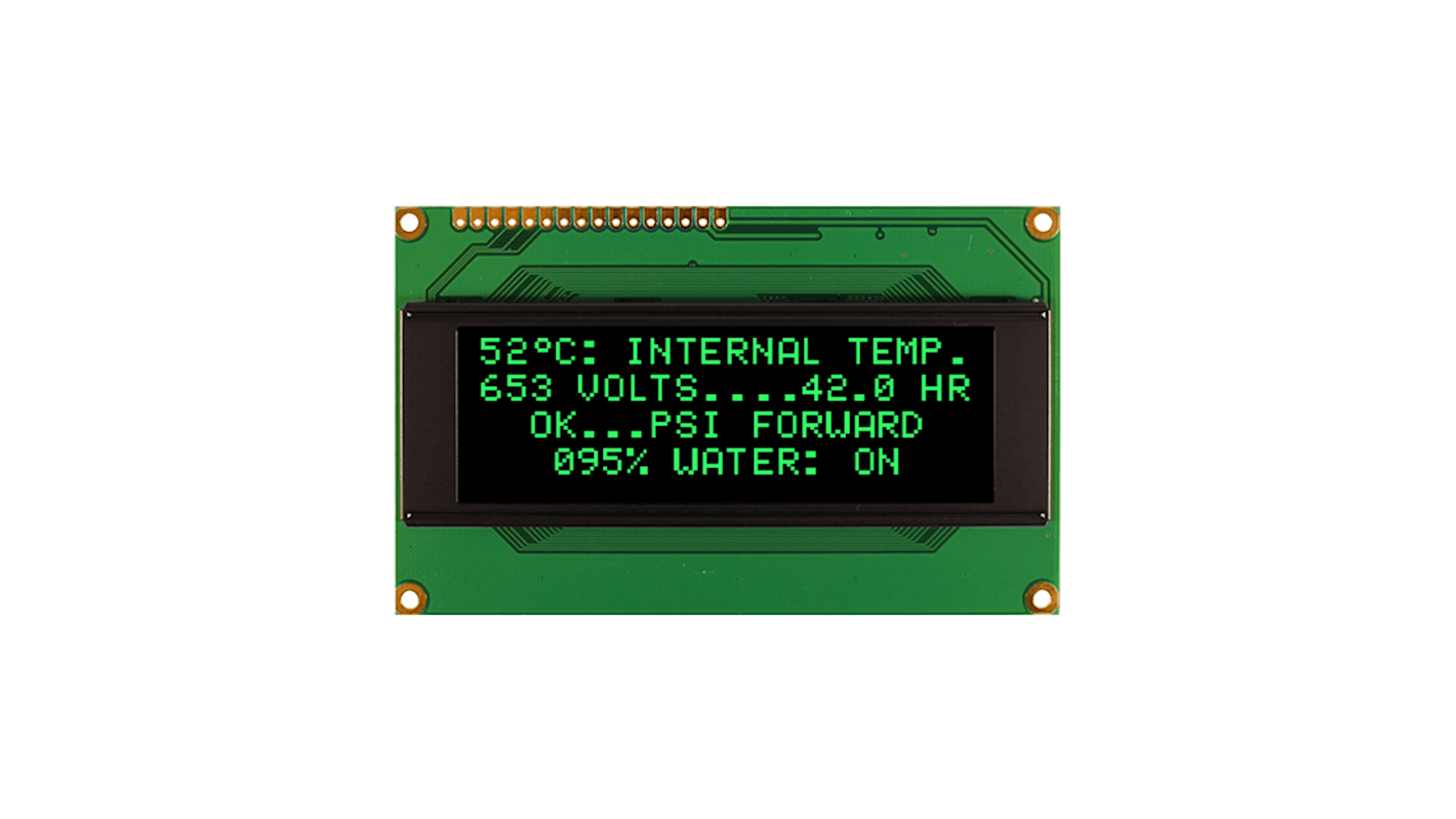 NHD0420DZWAG5 NEWHAVEN DISPLAY INTERNATIONAL Green OLED Display Serial/Parallel Interface RS