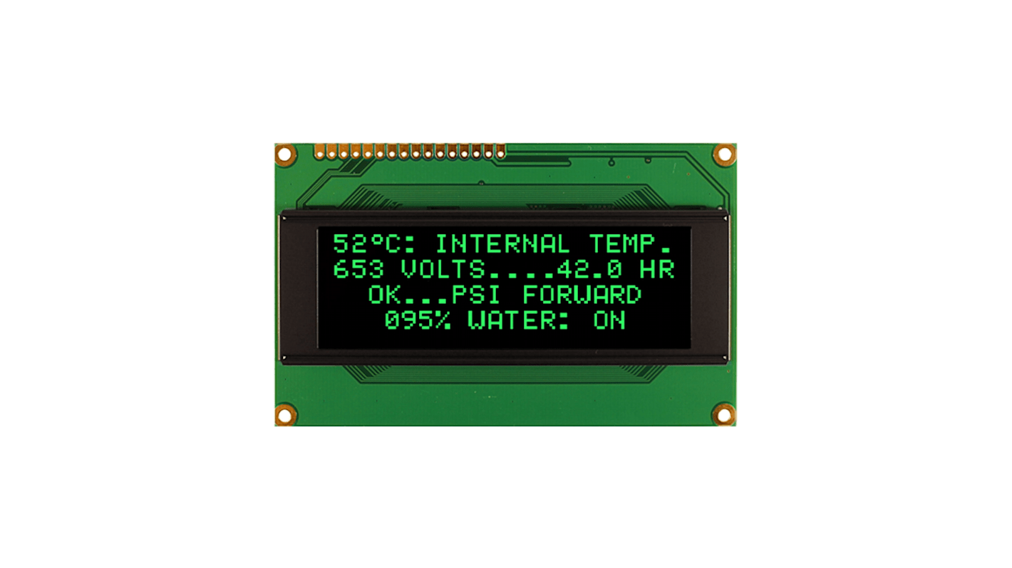 NEWHAVEN DISPLAY INTERNATIONAL Green OLED Display Serial/Parallel Interface